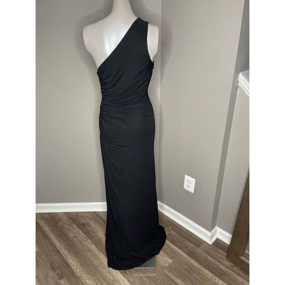 Halston Amira Jersey One-Shoulder Gown US 4 $595 - Picture 8 of 10